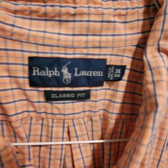 POLO Men's orange cotton short sleeve shirt - Picture 2 of 2